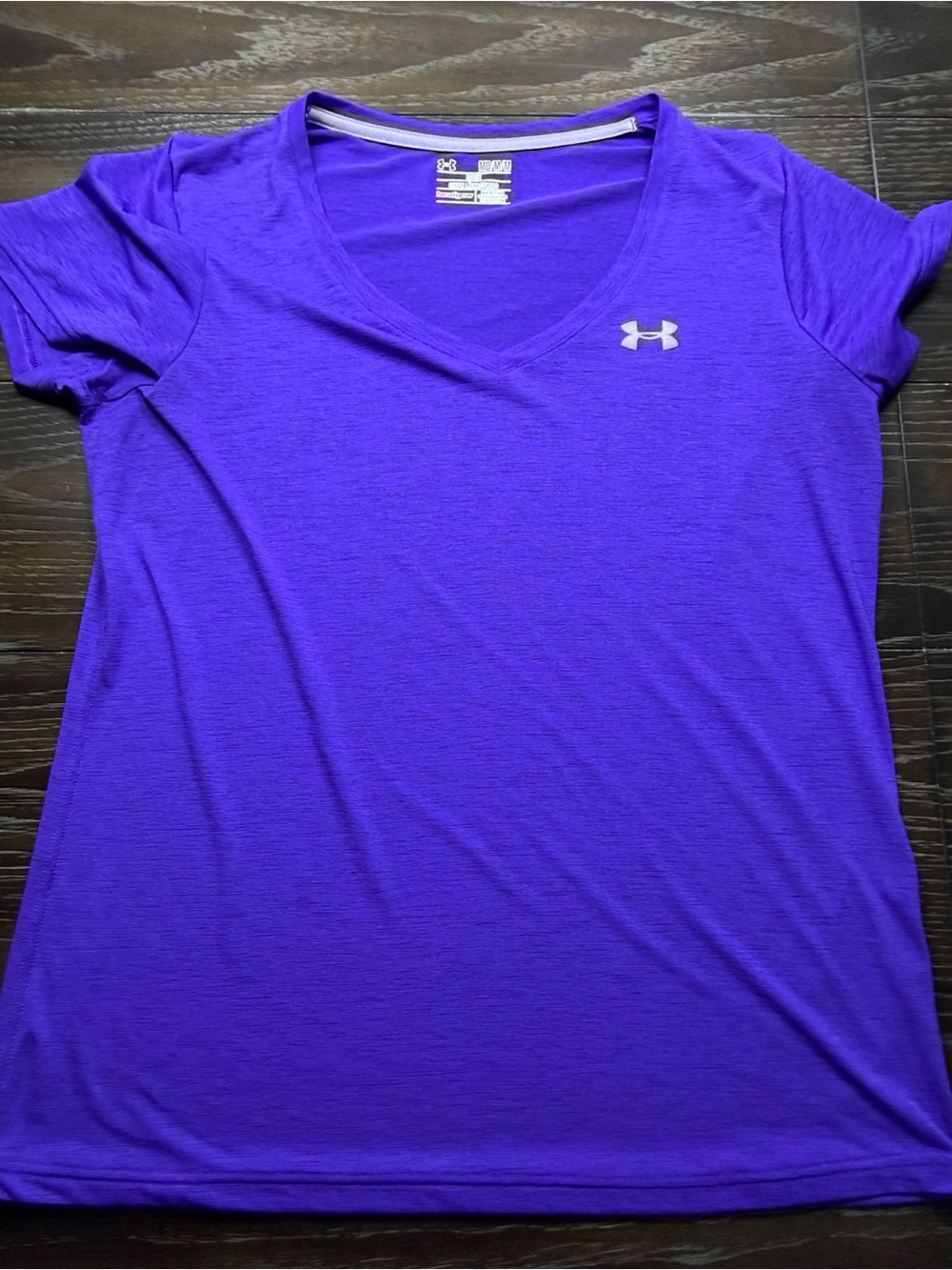 Under Armour Women's V-Neck Athletic Tee in Purple medium